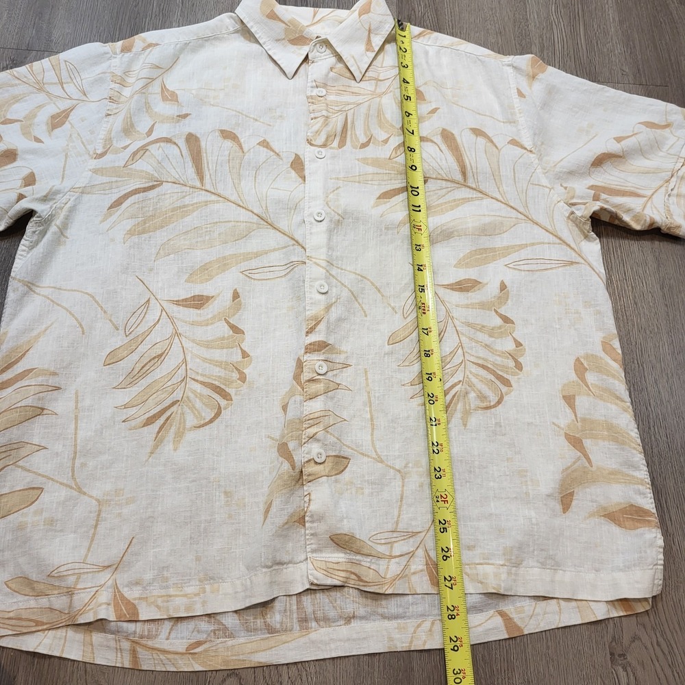 Cubavera Linen‎ Floral Hawaiian Men's Short Sleeve Button Shirt Size XL - Picture 7 of 8